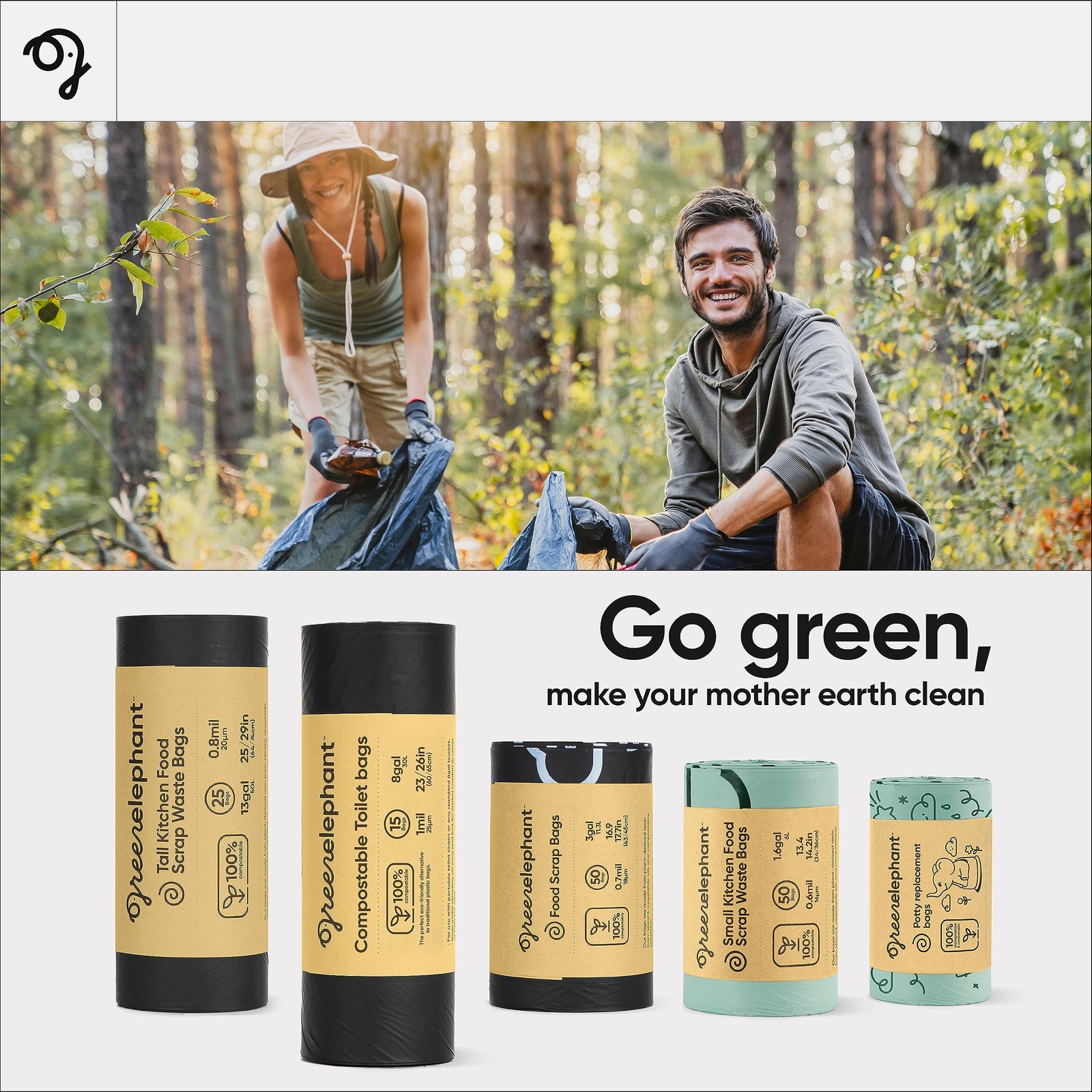 Green Elephant Portable 15 Count (Pack of 1), Black – 15 1)