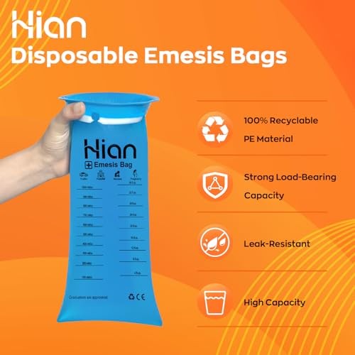 Vomit Bags Disposable – 35 Pack 1000ml Emesis Bags – Leak 35 Count (Pack of 1)