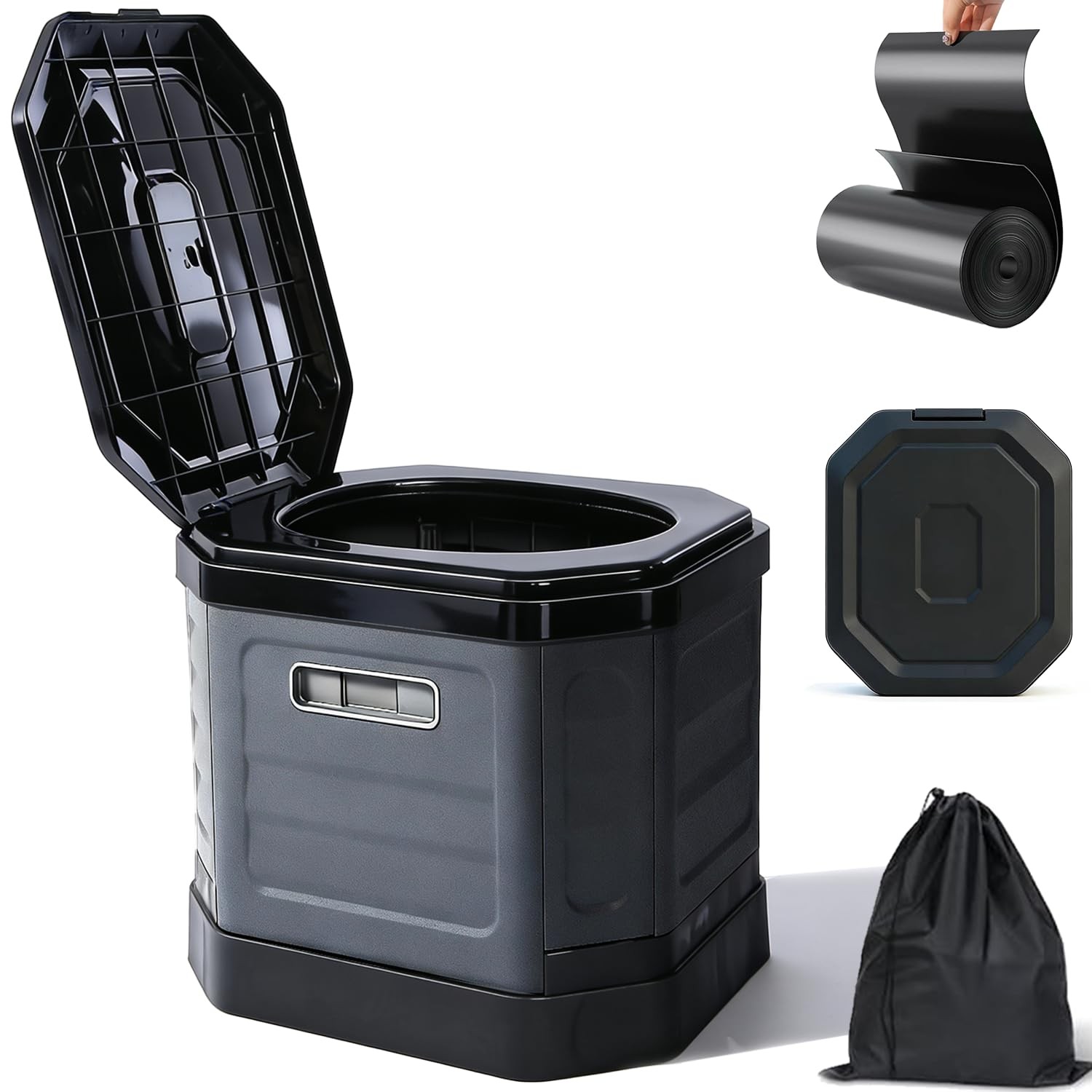 Camping Toilet for Adults Portable Folding Toilet Lid Travel Car Potty Seat