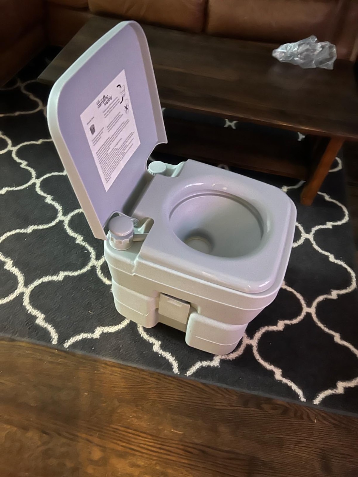 Portable Toilet 10L 2.6 Gallon Camping Toilet Flush Travel Potty Indoor/Outdoor