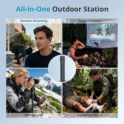 Portable 166Wh 45000mAh Battery Pack for Starlink Mini with Tripod Stand