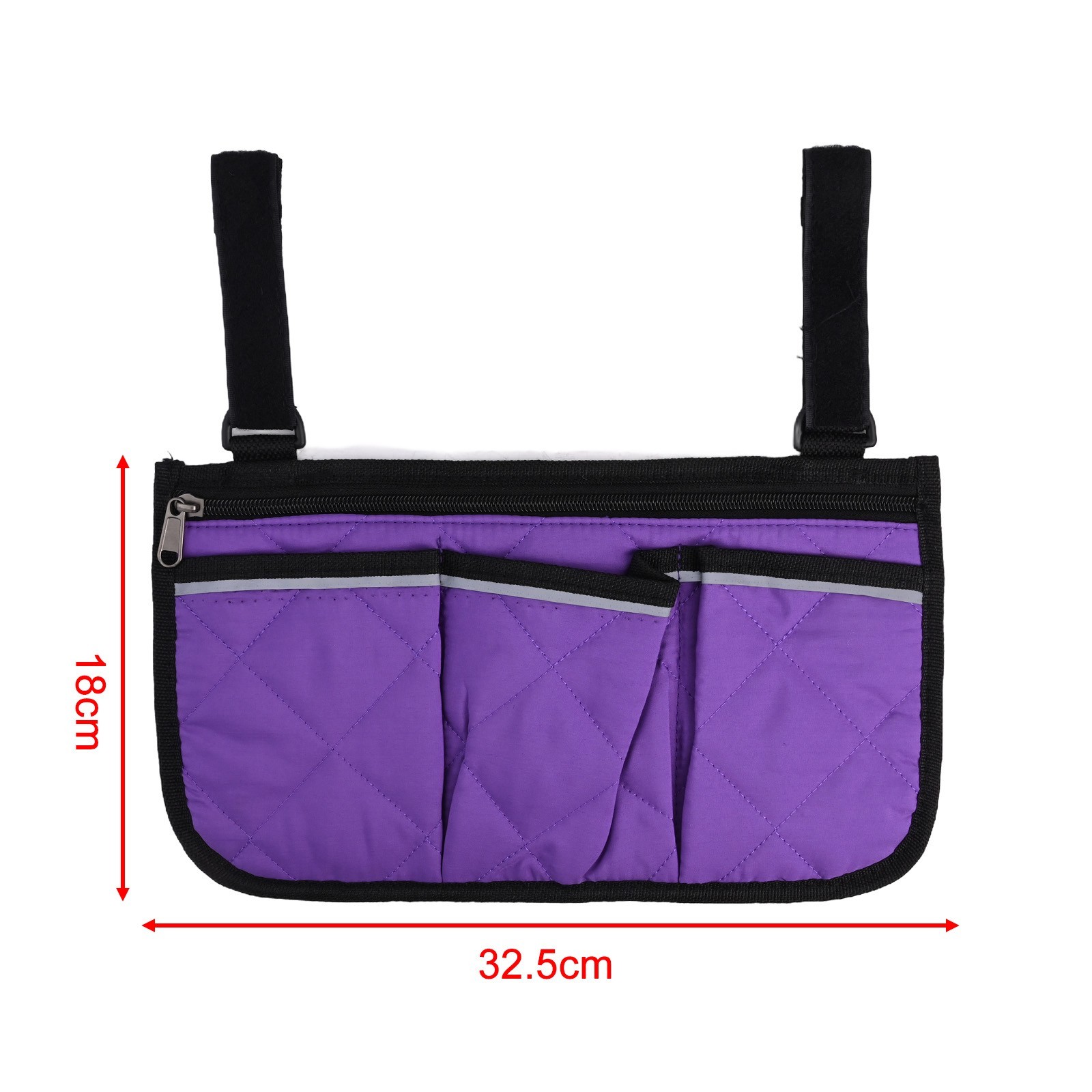 Stylish Chair Side Bag with Reflective Strip and Secure Fastening Straps