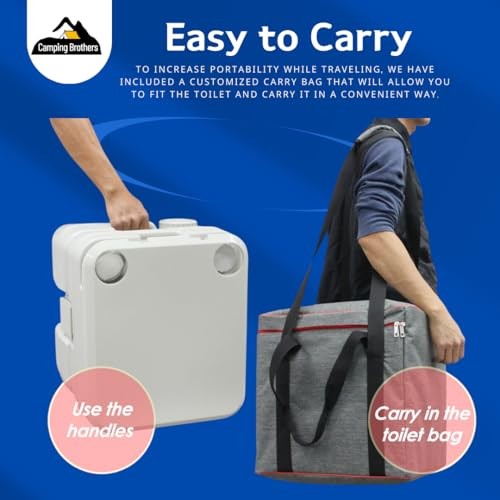 5.3 Gallon Portable Camping Toilet for Adults with Carry Bag – Toilet+With Bag