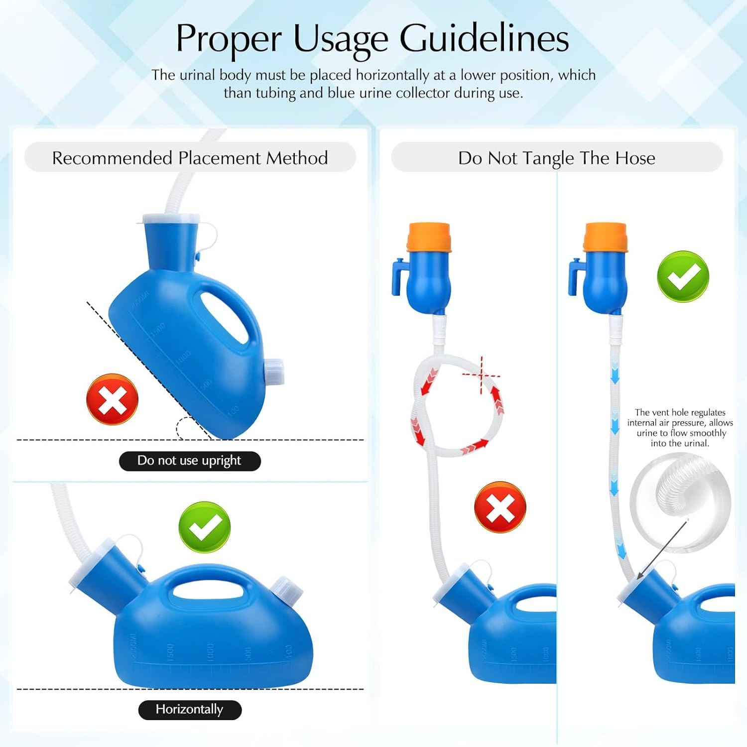 Portable Urinals for Men Spill Proof, OOCOME Upgrade Male Urinal Bottle Spill Pr