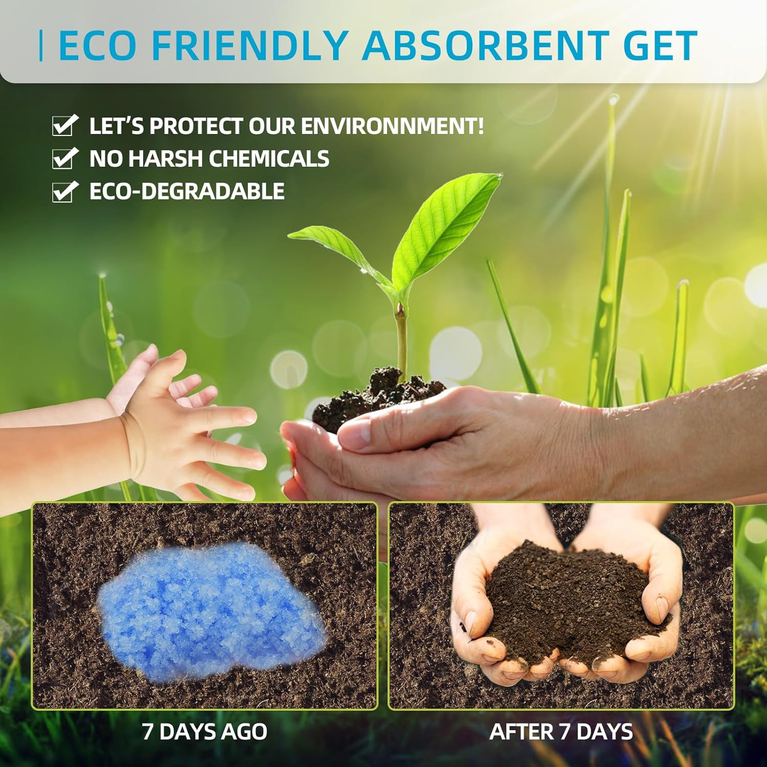 Portable Toilet Absorbent Gel Powder, 25 Pack Poo Gel for Camping Toilet Solid