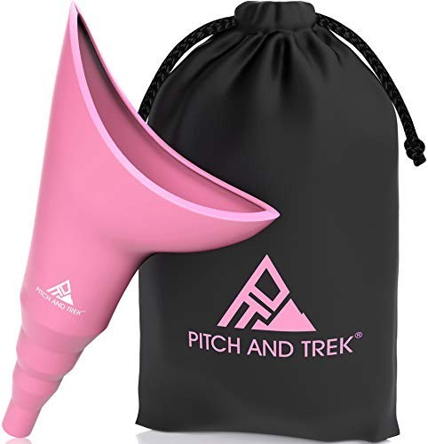 Silicone Female Urinal Device Pink Portable Travel Funnel Camping Hiking Toilet