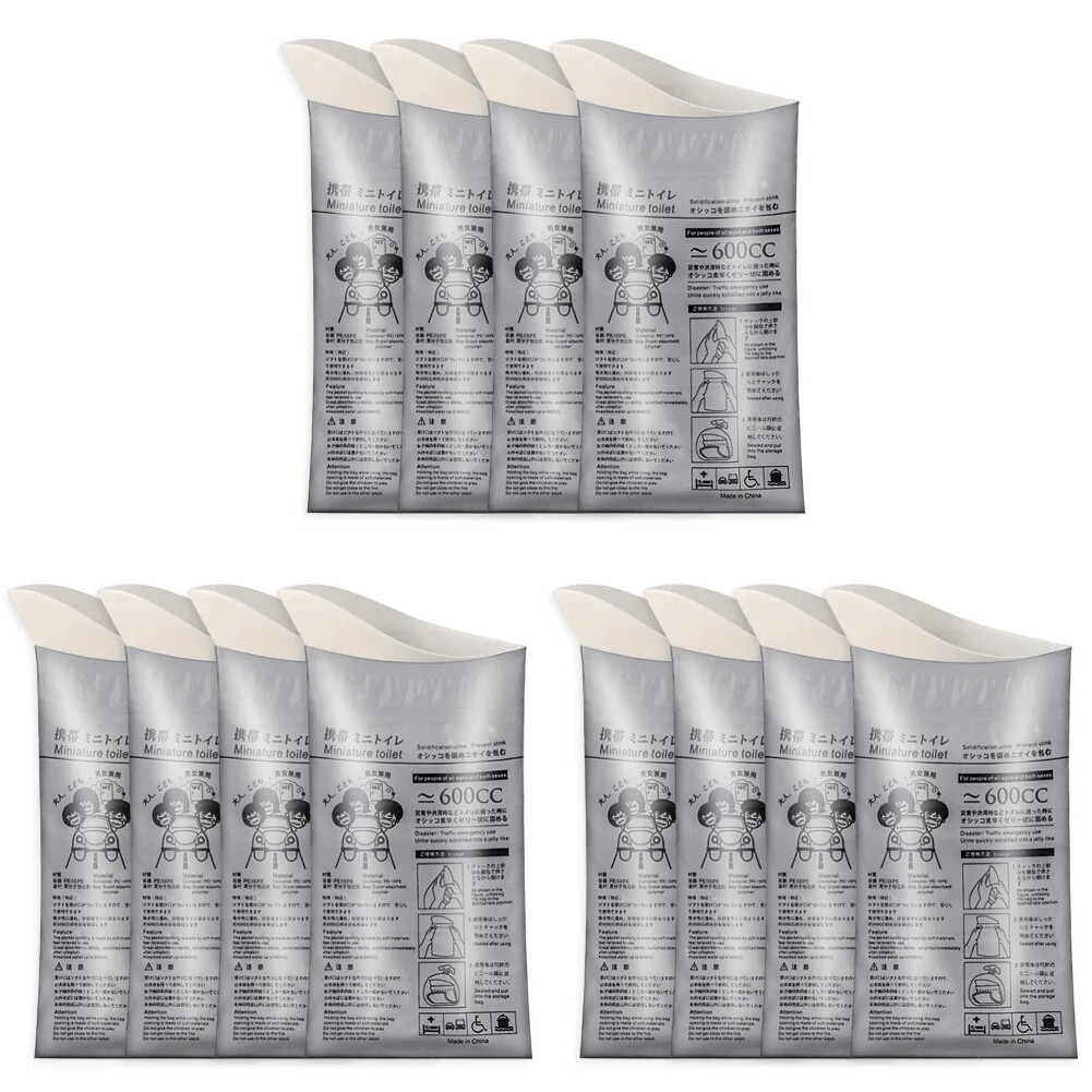 100-8PC Outdoor Emergency Urine Bags 600ml Disposable Mobile Toilet Portable Bag