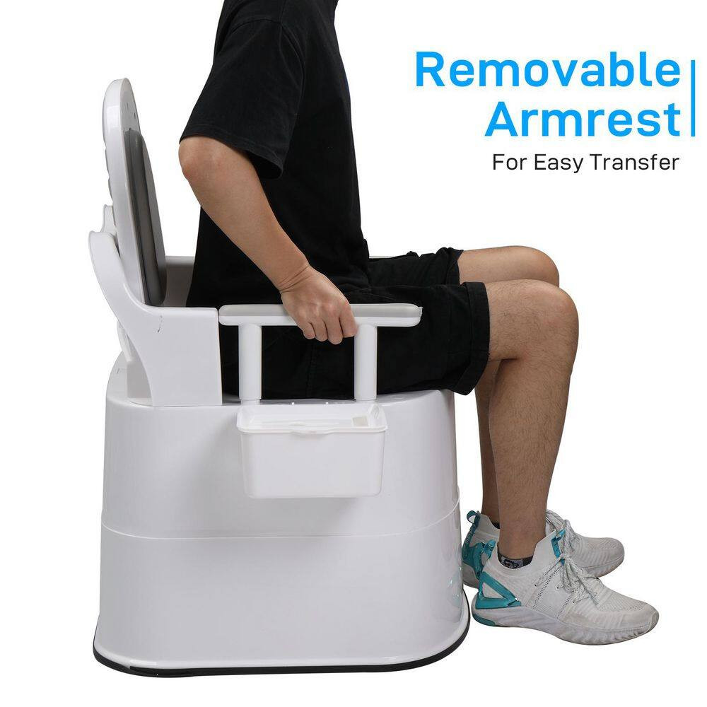 Large Portable Toilet, Commode with 5 Gallon Bucket Inner, Lightweight Camping R