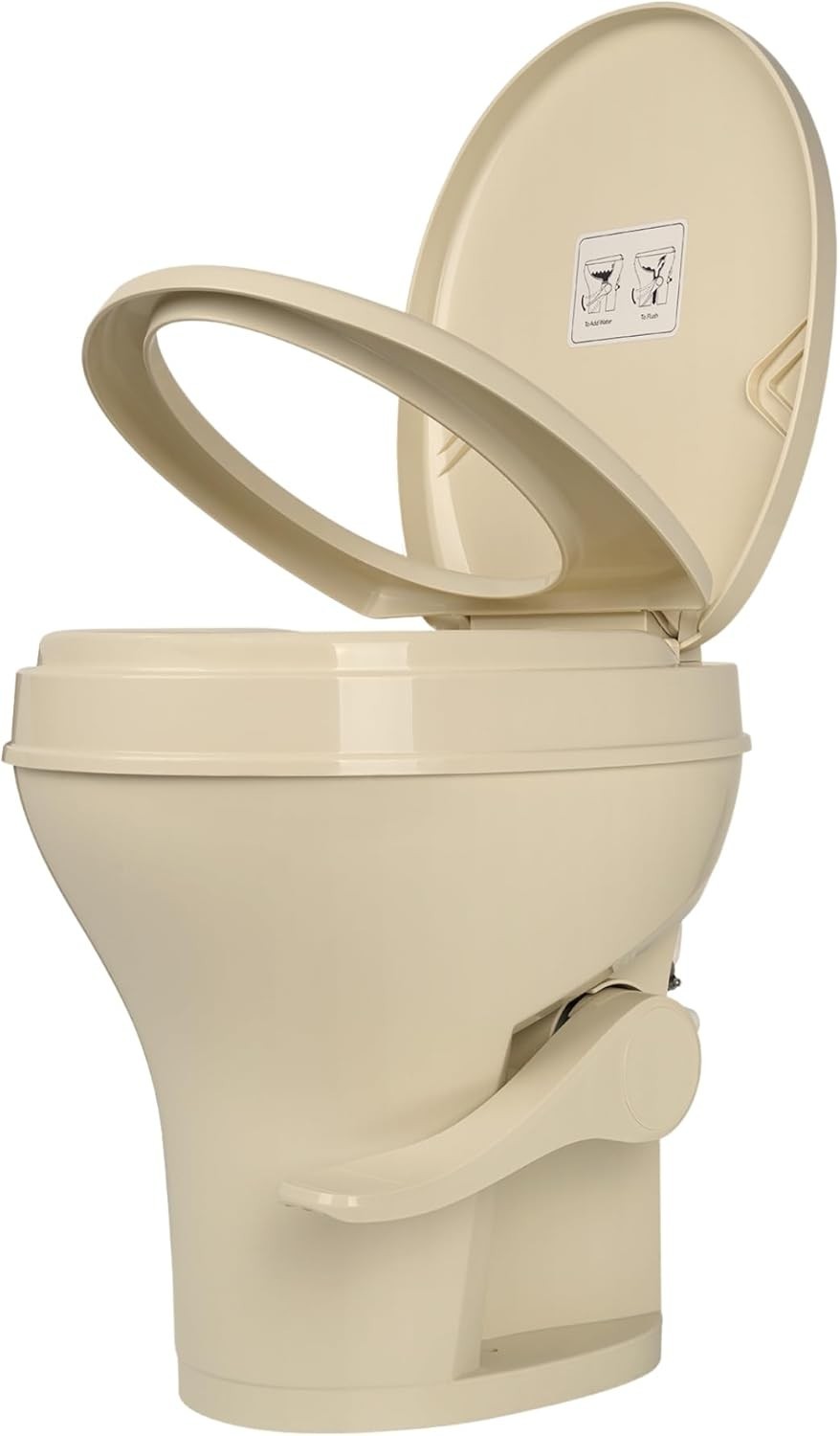 SEAFLO Residential Height Bone Camper/RV Toilet with Sprayer Attachment, 18.5”