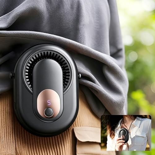 Rechargeable Portable Waist & Neck Fan with 5-Speed 14500RPM Turbo Airflow |