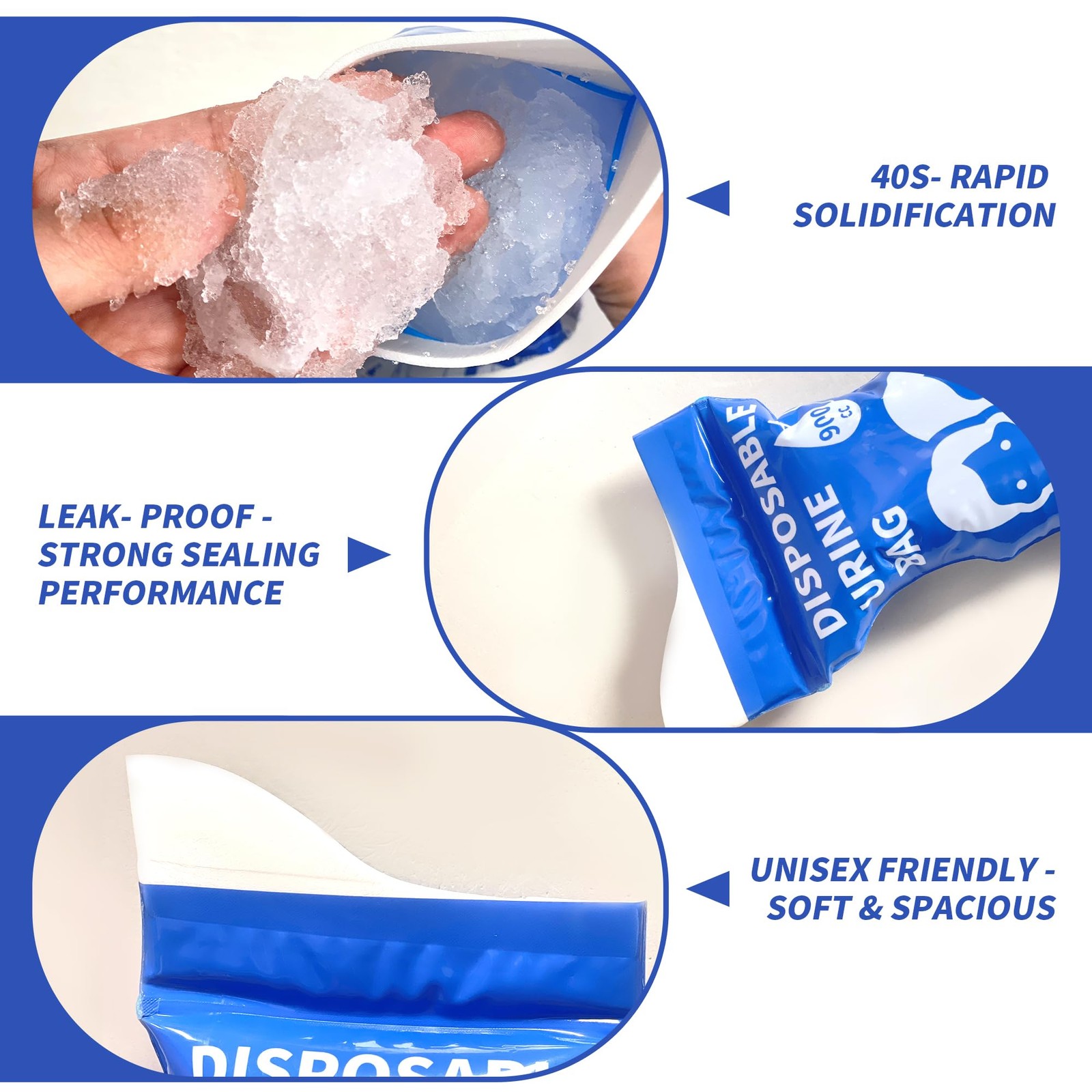 Portable Pee Bags 900ML Emergency Urinal Travel Camping Hiking Outdoor Use