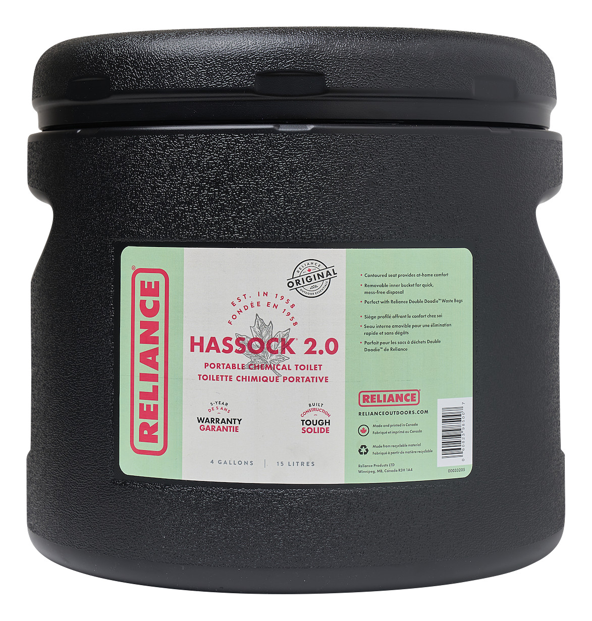 Reliance Hassock 2.0 Portable Toilet