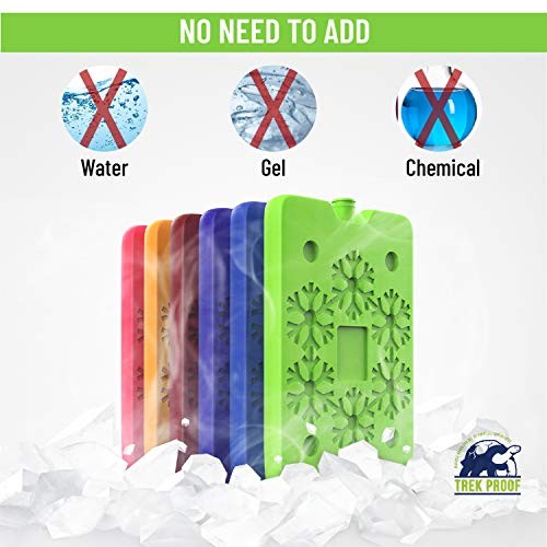 Multicolor Lunch Bag Ice Packs, 6-Piece Set, Reusable and Eco-Friendly, 6 Pack
