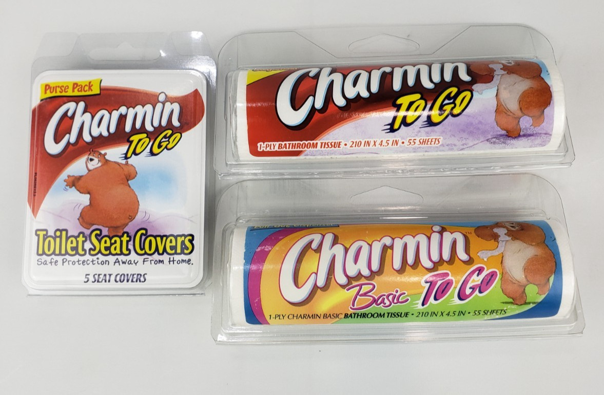 2 Charmin To Go Toilet Paper Bath Tissue 55 Sheets 1 Toilet Cover 5 Sheets
