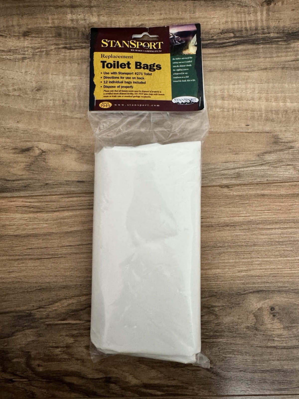 Stansport Portable Toilet Up to 200 Pound Weight Capacity + Extra Bag