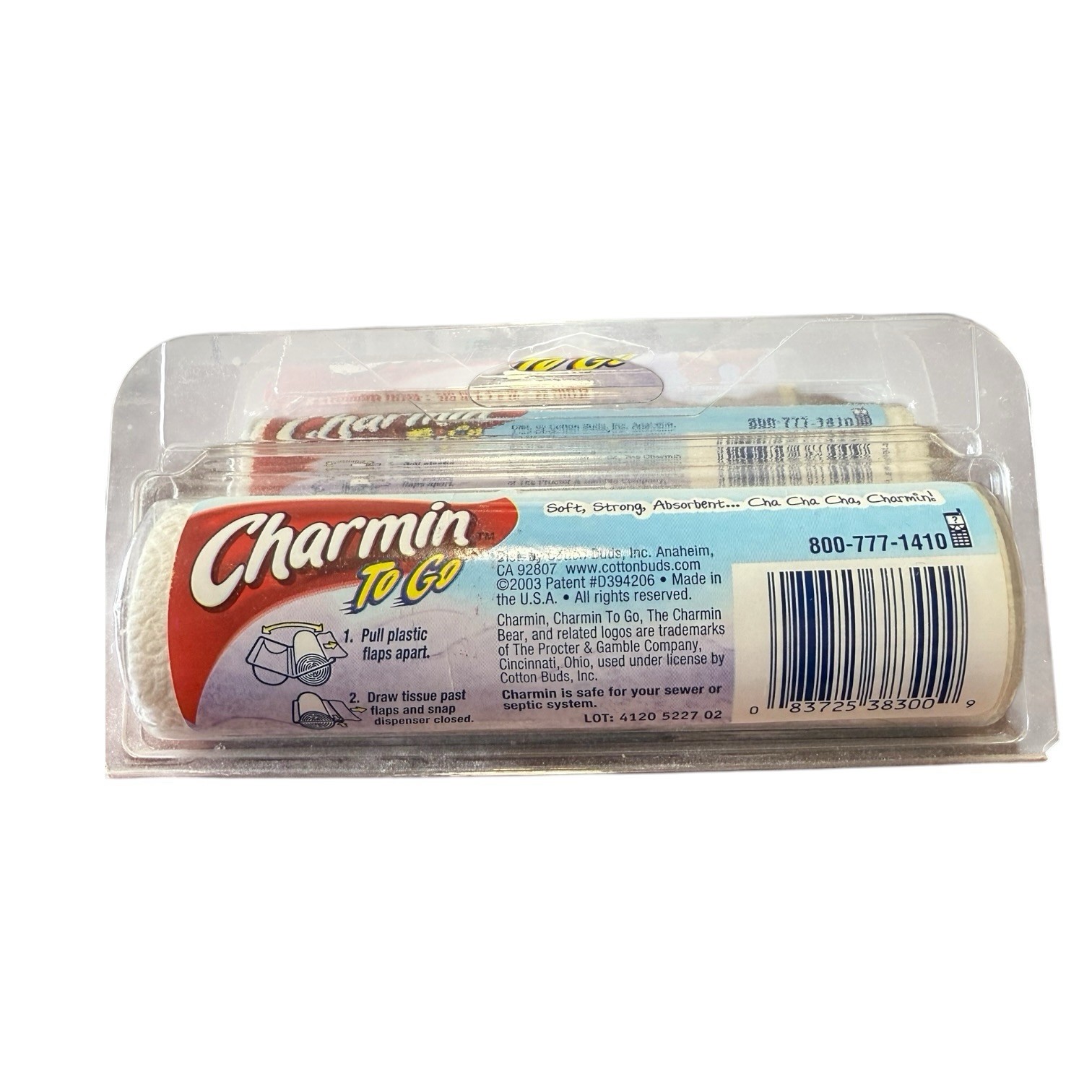 3 Pack Of Vtg Charmin To Go Toilet Paper Bath Tissue 55 Sheets 2002/Seat Covers