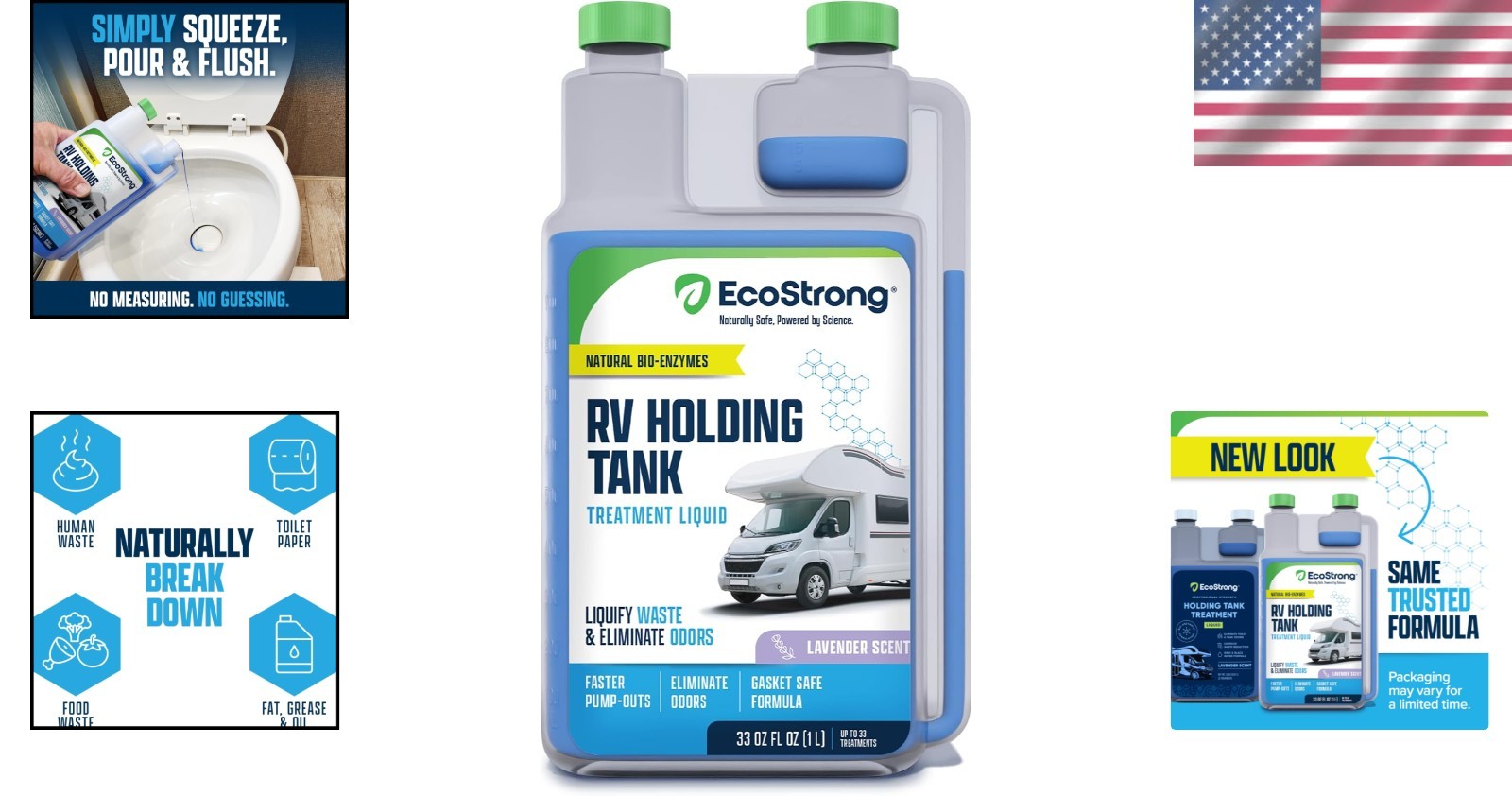 33 Treatments of Biodegradable RV Toilet Treatment – Lavender Odor Eliminator