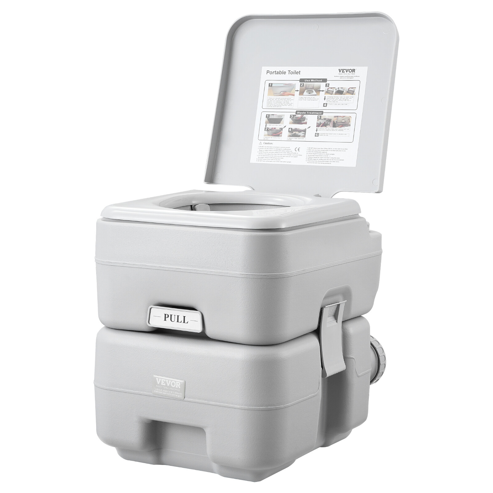 Portable Toilet 5.3Gallon Flush Travel Camping Outdoor Commode Potty w/Carry Bag