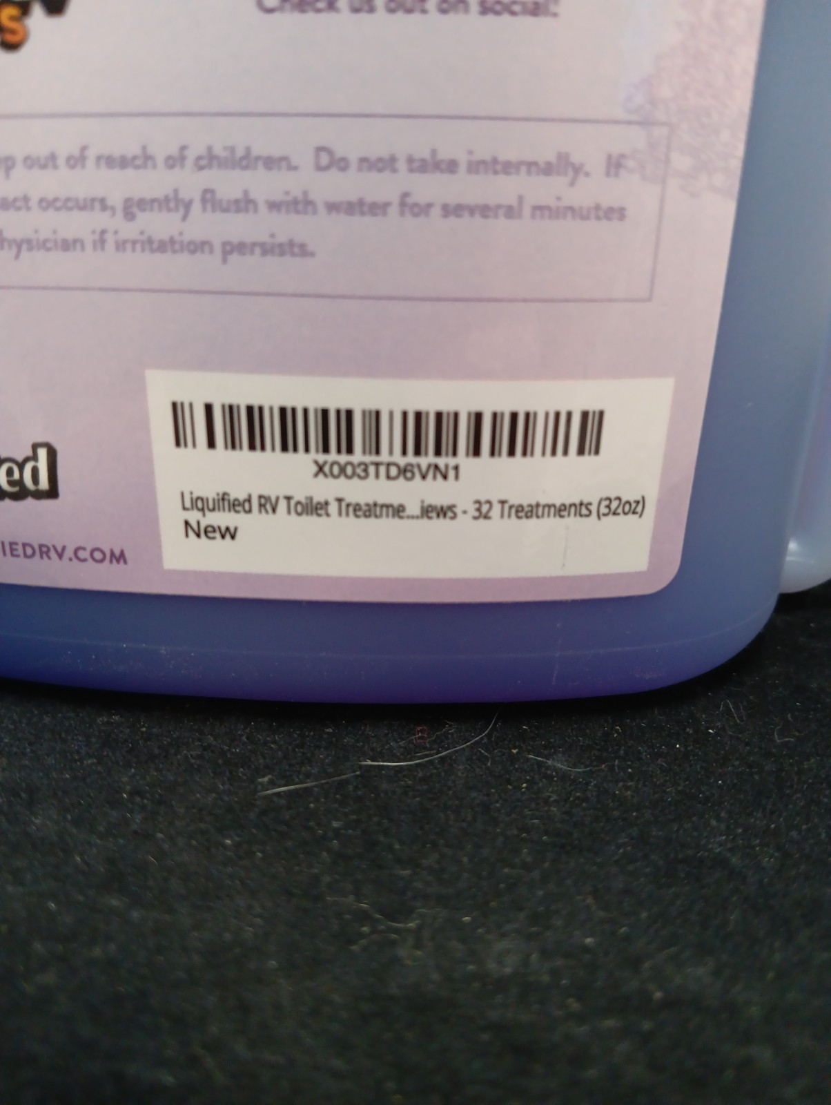 RV Toilet Treatment Lavender Scent 32oz. Odor Eliminator. Brand NEW.