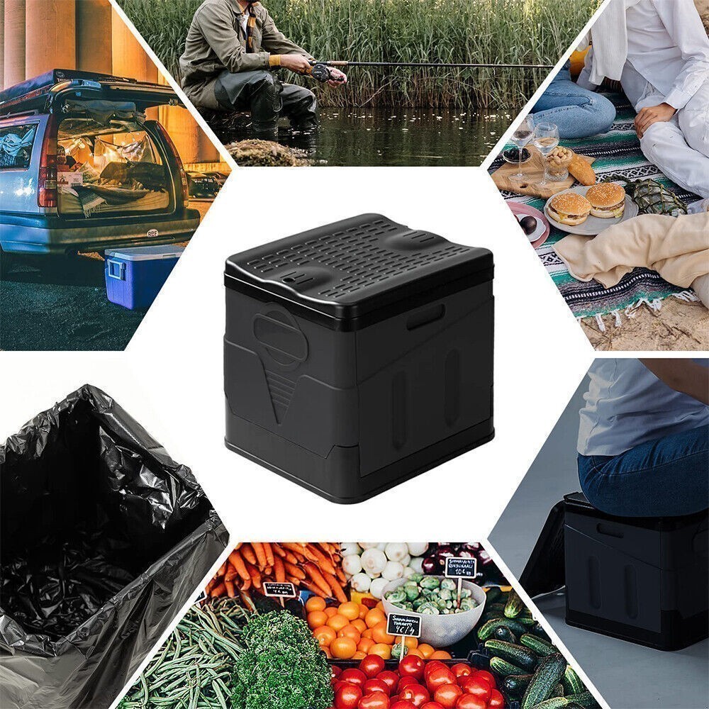20L Portable Folding Toilet Car Outdoor Travel Potty for Camping Hiking Beach .