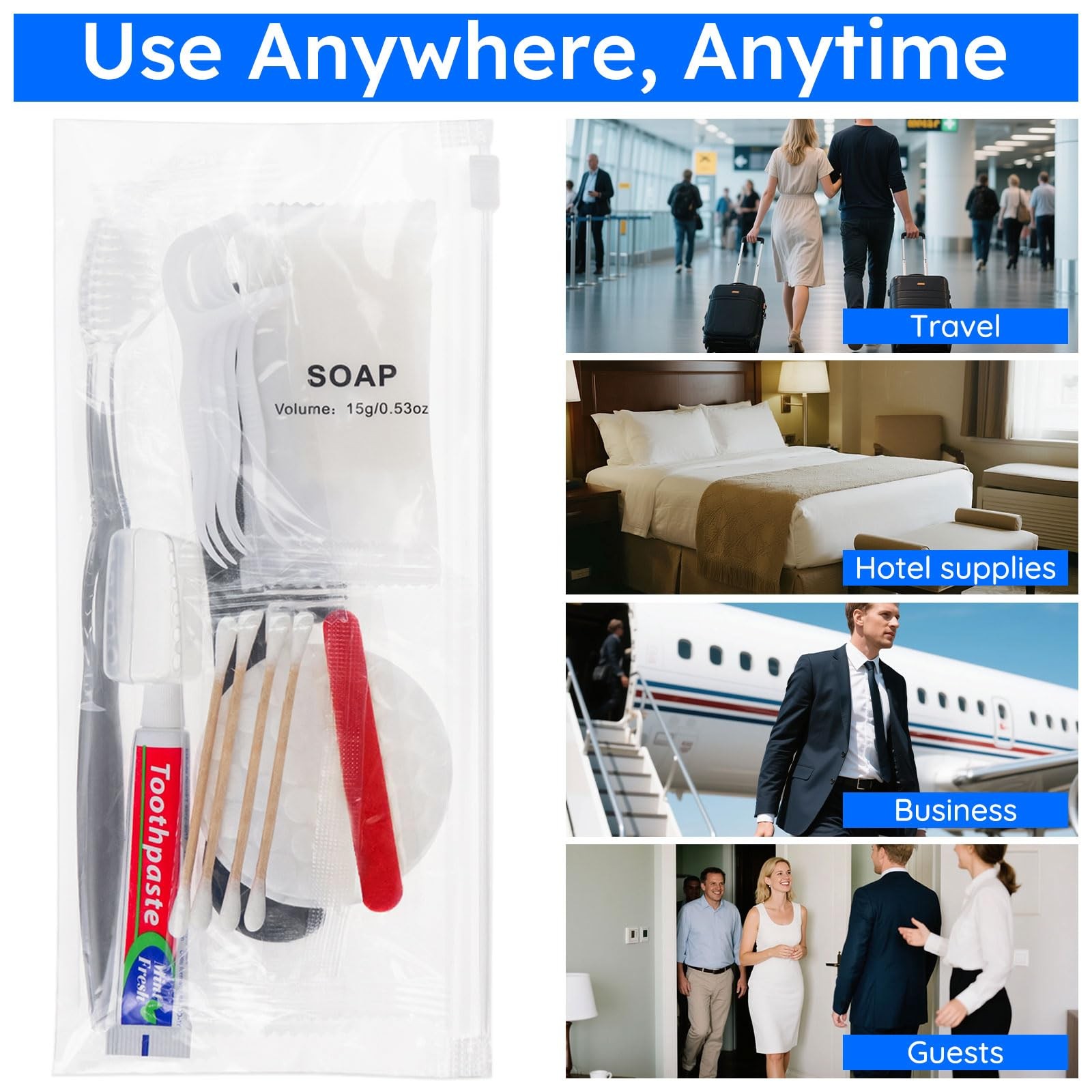 Travel Toothbrush Kit, Hygiene Kit Comes in A Double Sealed Individual Packag…