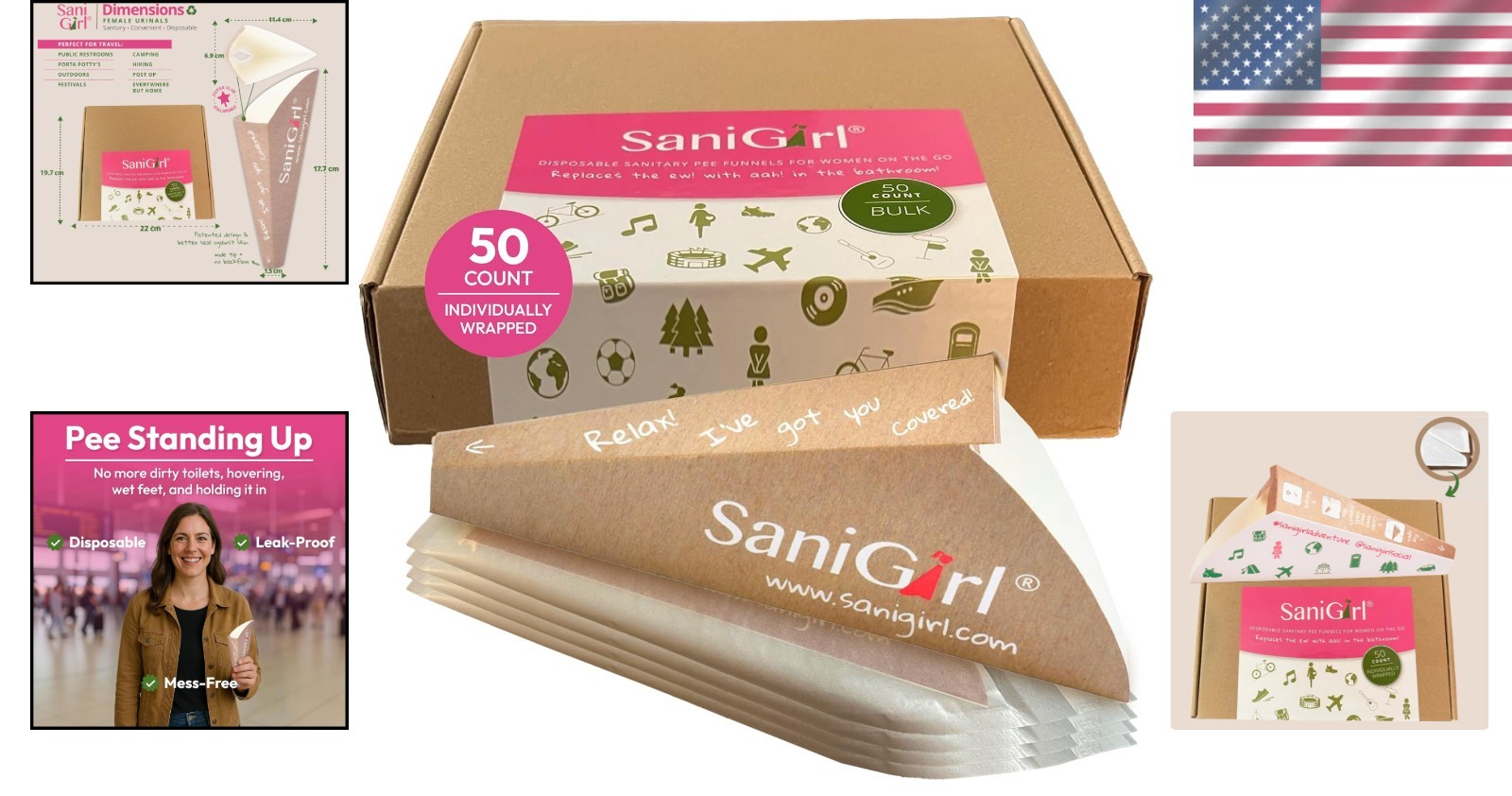 Individually Wrapped Female Urinal – 50 Pack
