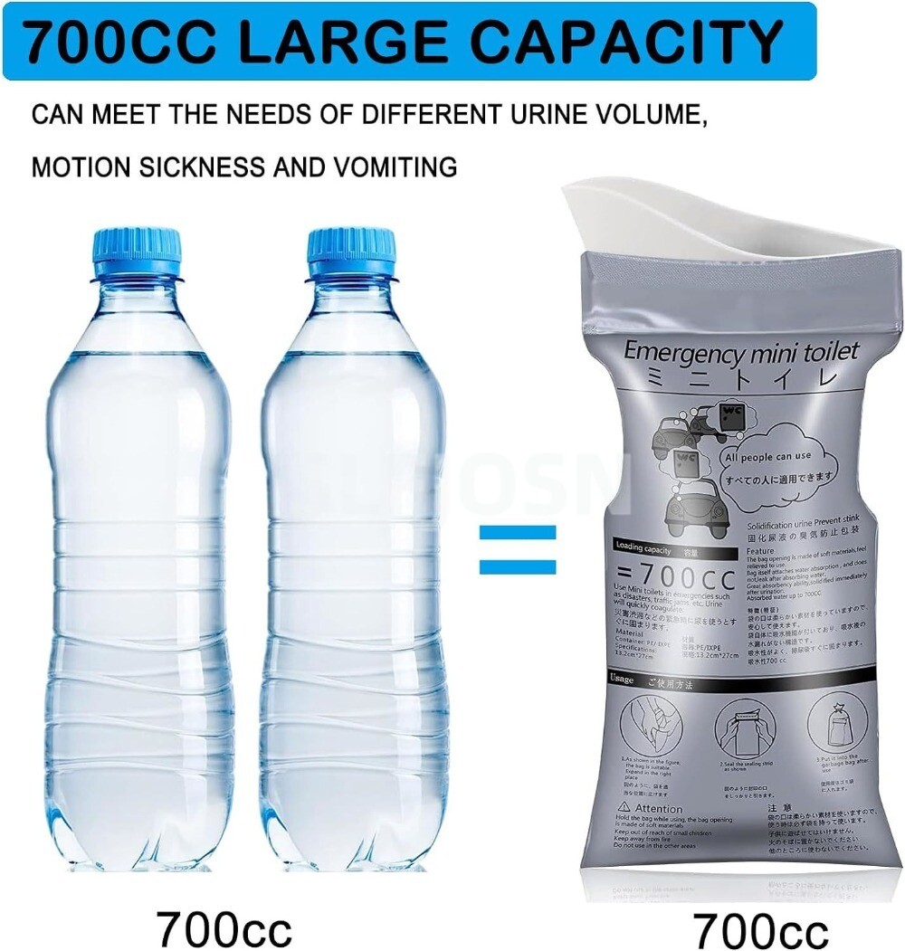 1/8/12/20Pcs Disposable Urinal Bags Camping Pee Bags Unisex Urine Bag Vomit Bag