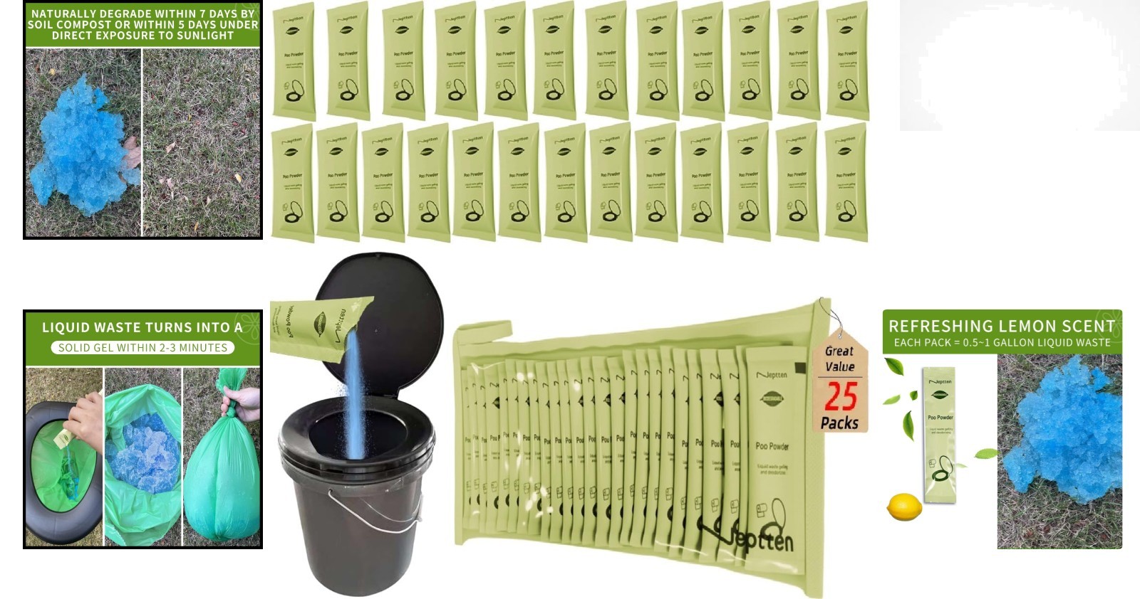 Emergency Portable Toilet Gel – Safe & Effective Degradable Solution for Camping