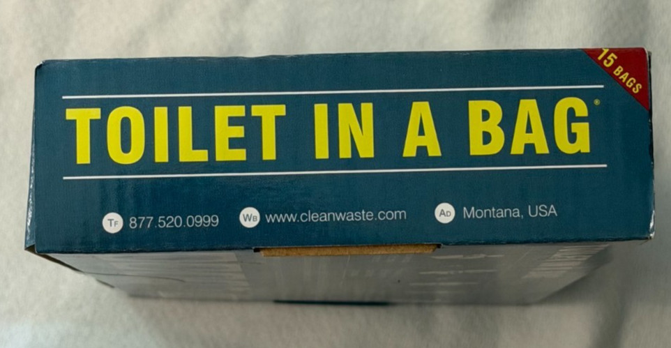 Cleanwaste Toilet in a Bag 15 Pack Portable Camping Emergency Waste Bags New Box