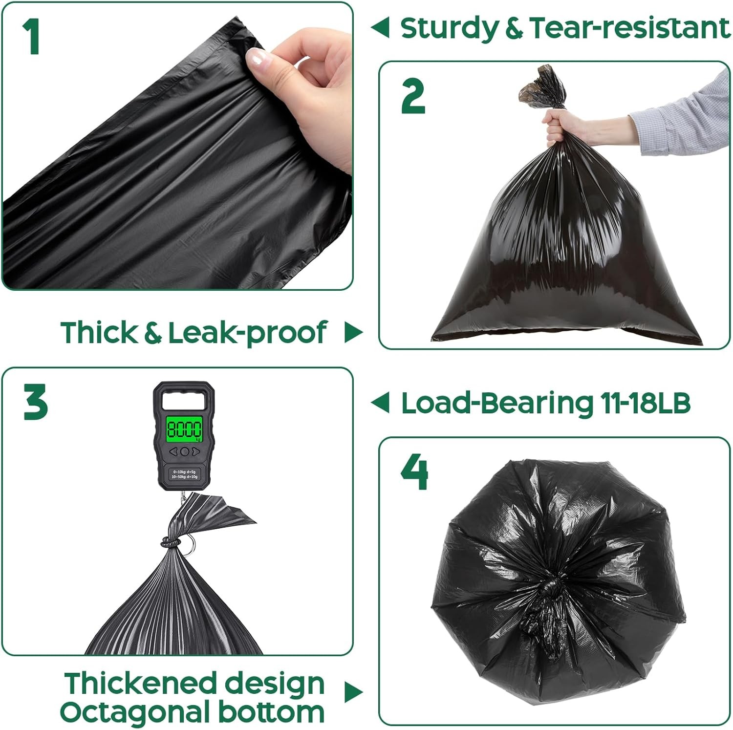 120 Portable Camping Toilet Bags, Biodegradable Compostable 5-8 Gallon Emergency