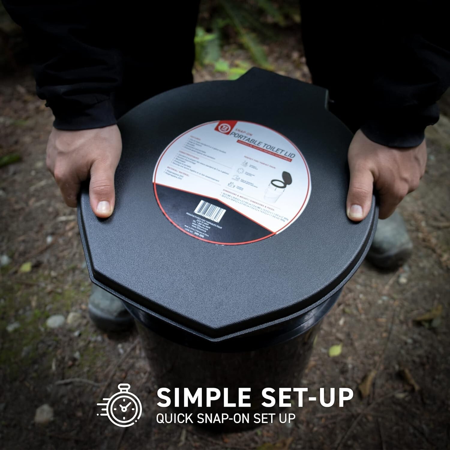 Ultra Comfortable Camping Toilet Seat – Portable, Lightweight, 400 lbs Capacity