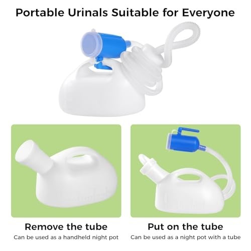 2000ML Portable Urinal Bottle for Men – Spill Proof, Large Pee Container for Tra