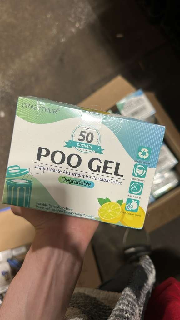 Portable Toilet Gel, Poo Powder for Portable Toilet, Camping Toilet Gel PACK 3