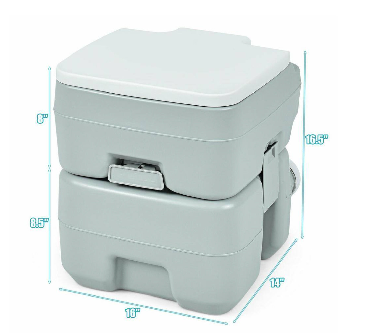 5.3 Gallon 20L Portable Travel Toilet RV Camping Indoor Outdoor Potty Commode