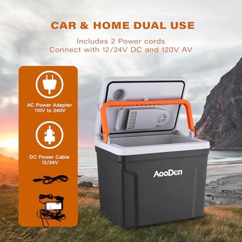Upgrade (25Liter) Electric Car Cooler and Warmer with New Removable 27 Quart