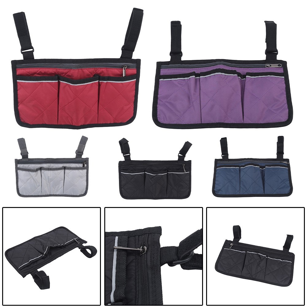 Stylish Chair Side Bag with Reflective Strip and Secure Fastening Straps