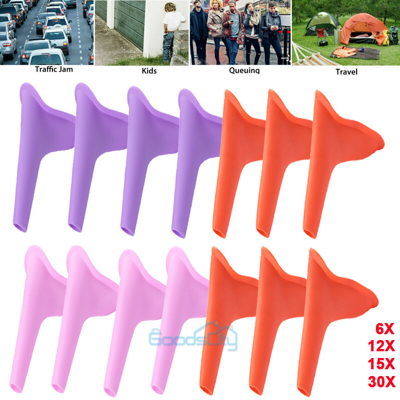 3-30 PCS Portable Female Urinal Funnel Camping Travel Toilet Stand Pee Device