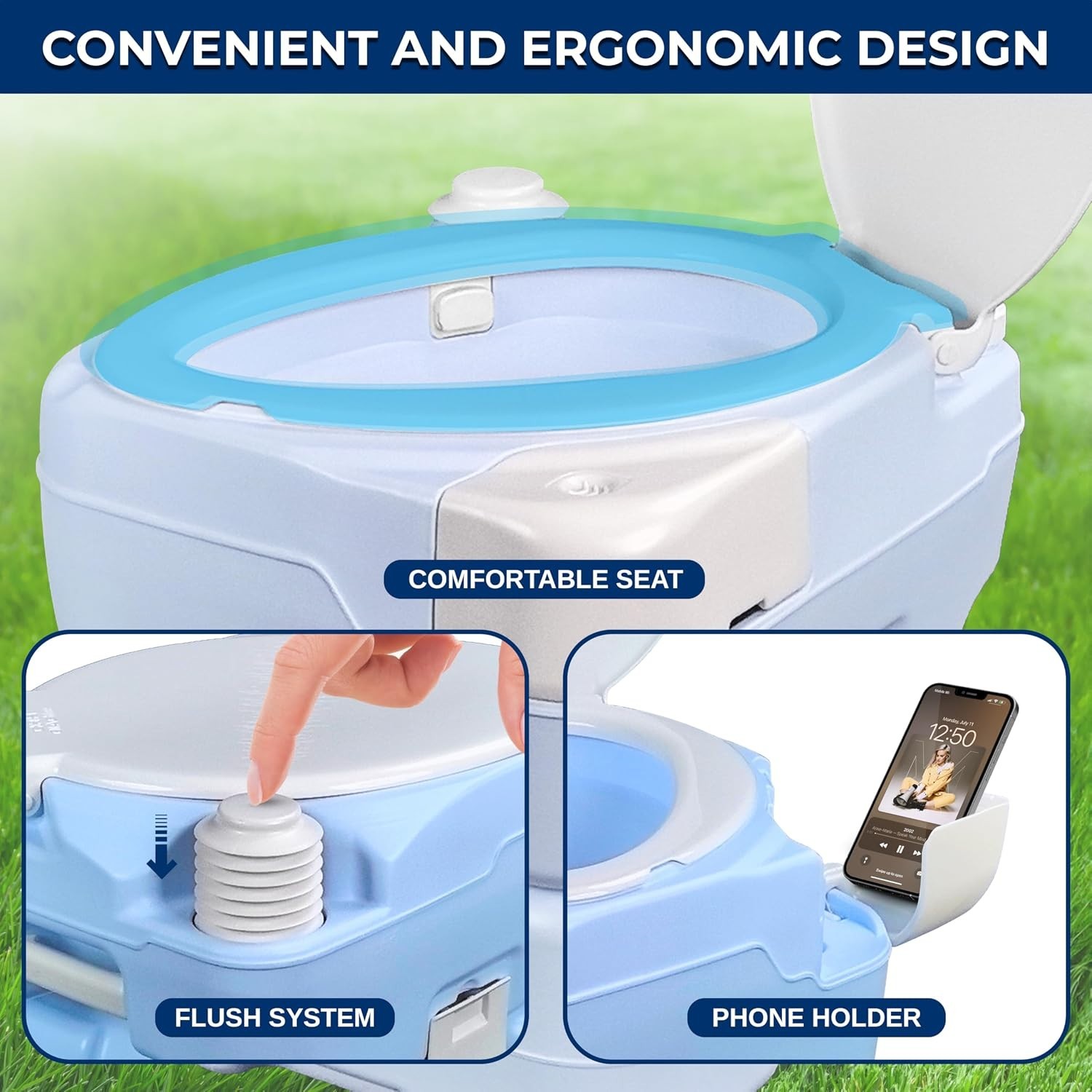 Portable Camping Toilet for Adults – 4 Gal