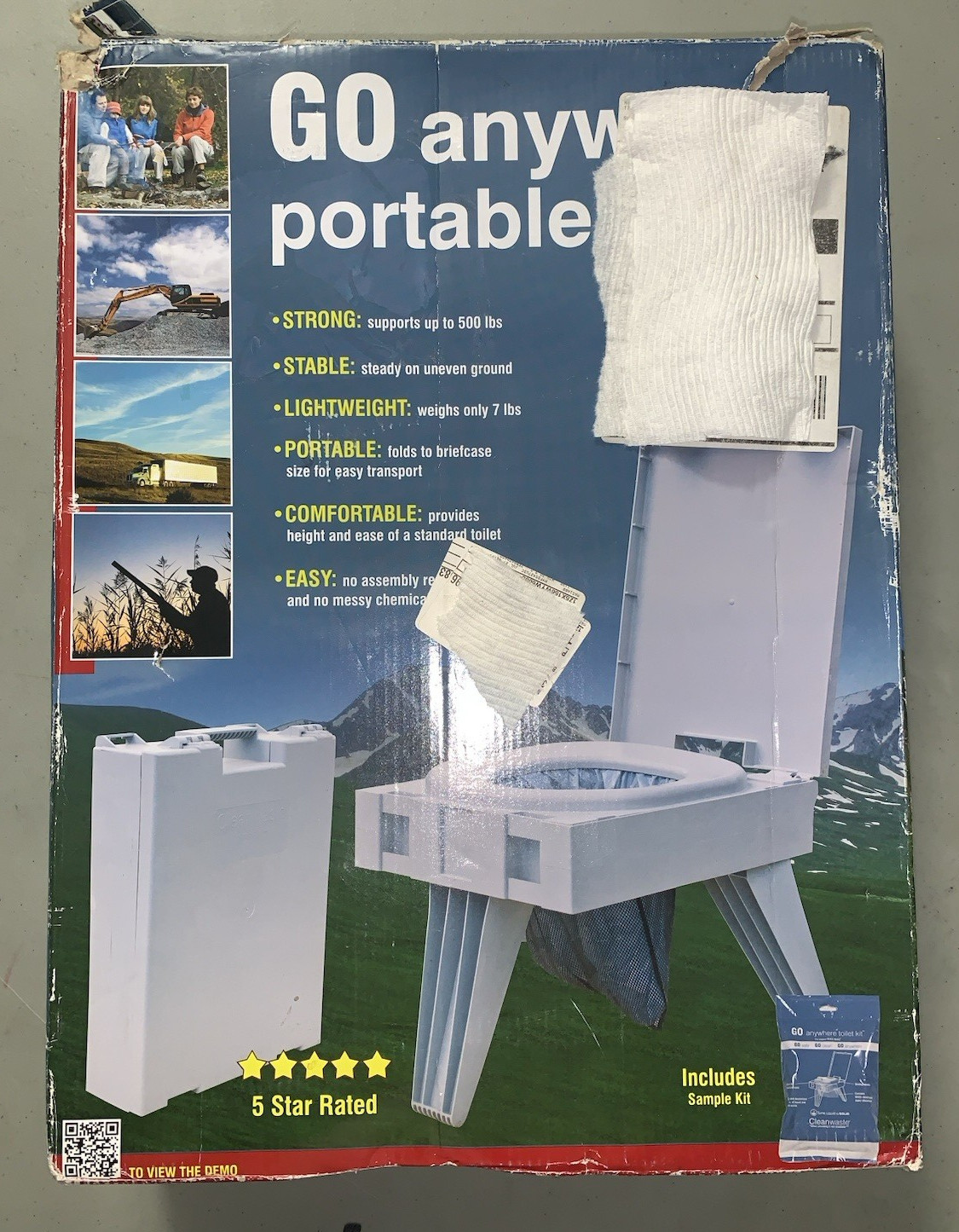 Cleanwaste Go Anywhere Portable Toilet