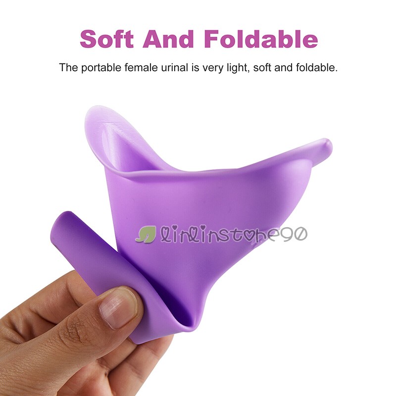 3x Portable Female Woman Ladies Urinal Urine Silicone Funnel Camping Travel