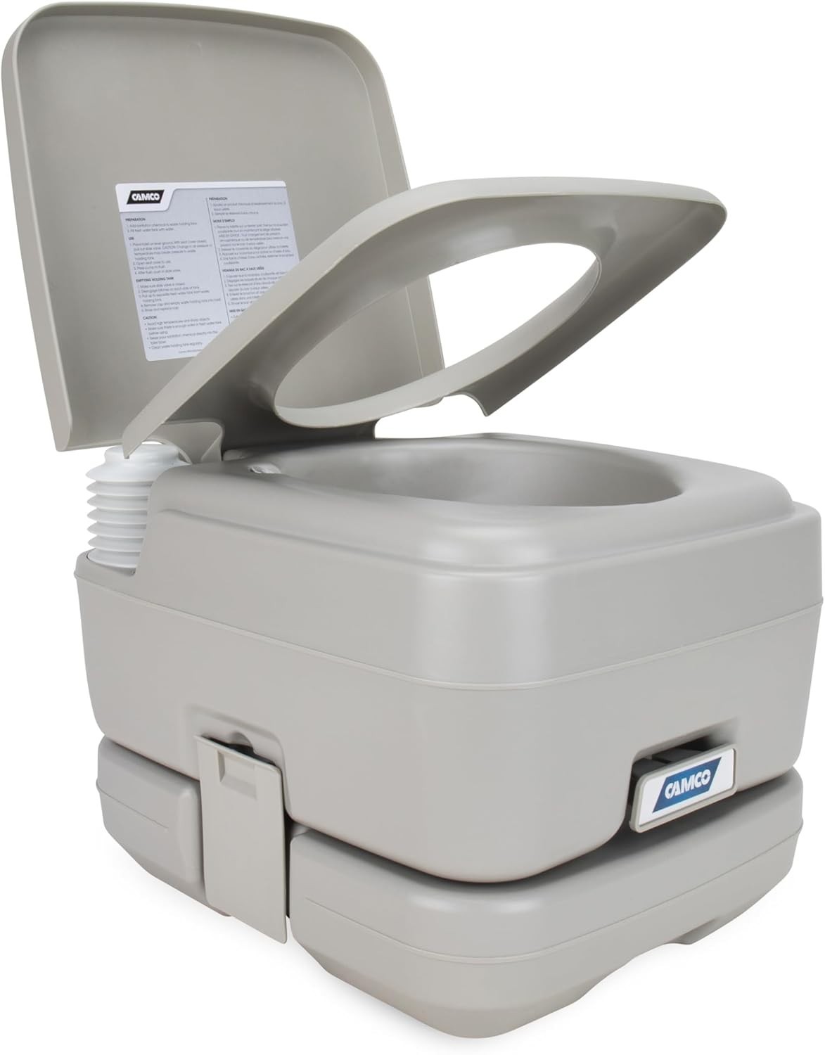 Camco 2.6 Gallon Portable Toilet 41531 For Camping RV Boating Road Trips Compact