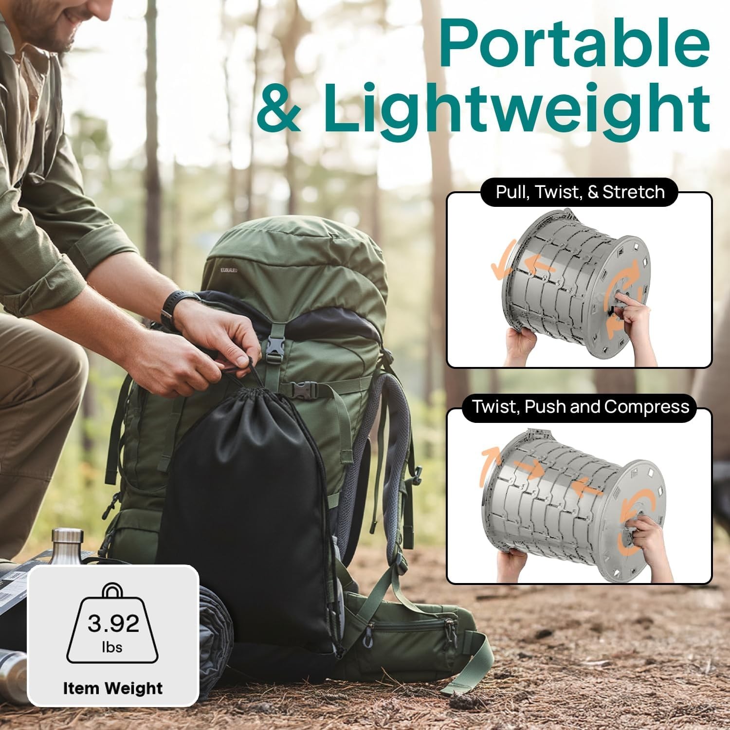 Portable Foldable Camping Toilet Seat – Adjustable Height