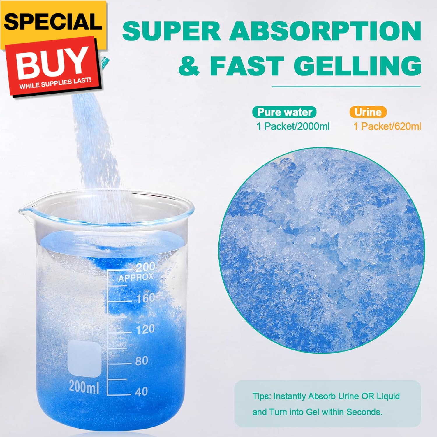 30 PACK Poo Gel for Portable Toilet, Camping Toilet Powder for Potty Bags, Eco A