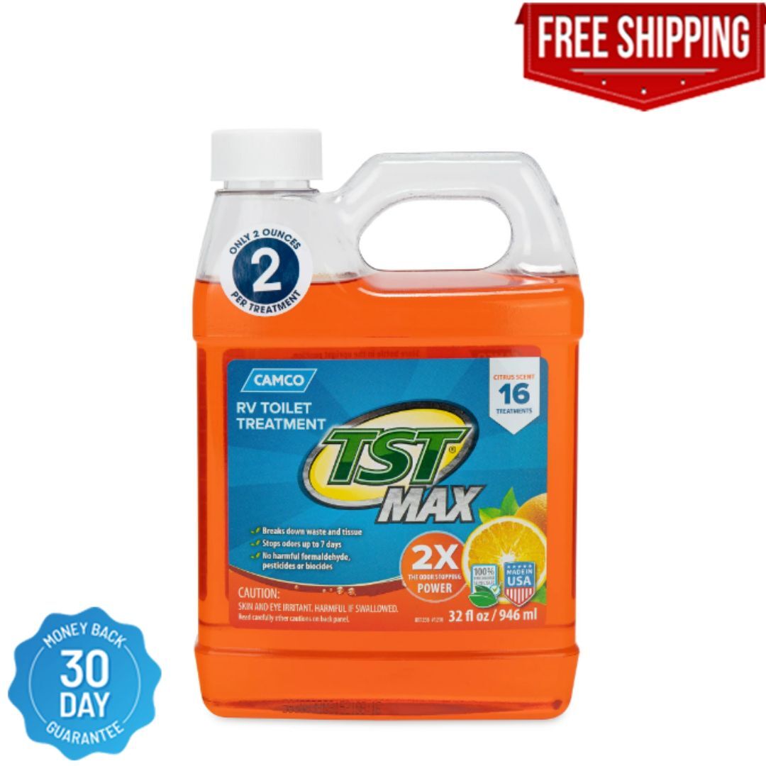 Camco TST MAX Strength Orange Scent RV Toilet Treatment Formaldehyde Free Brea