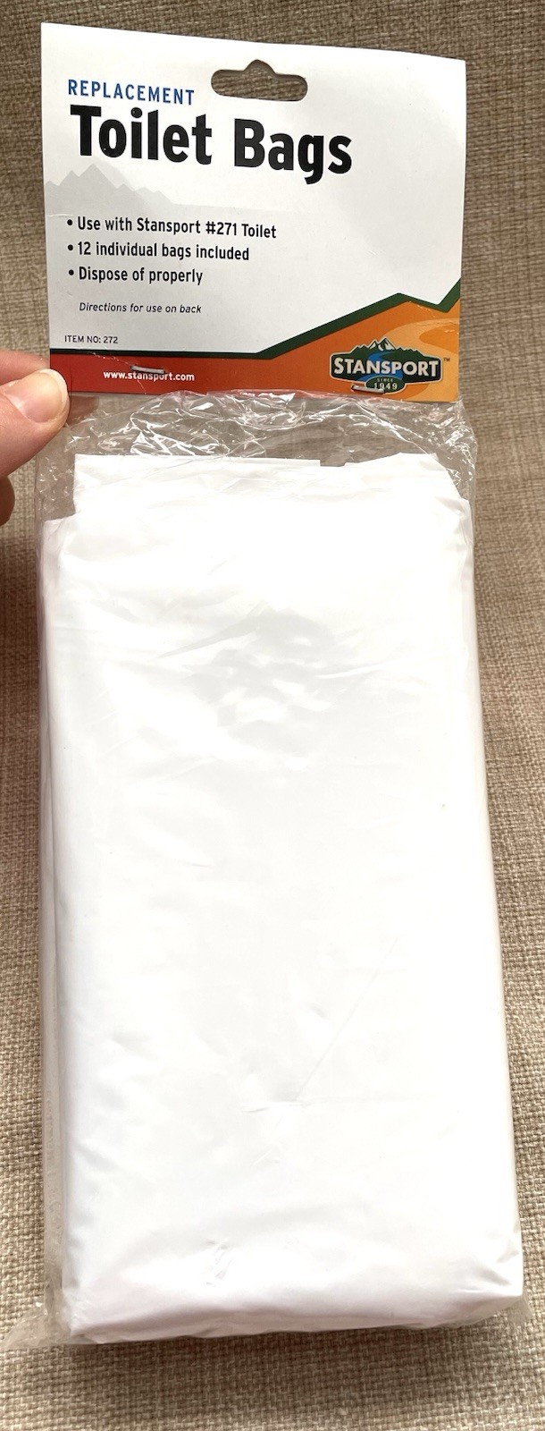 12 Toilet Bag / Liners for Portable Toilets Stansport NIP