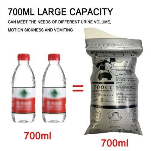 4/12/20 Pack Disposable Urinal Bags Camping Pee Bags Unisex Urine Bag Vomit Bag