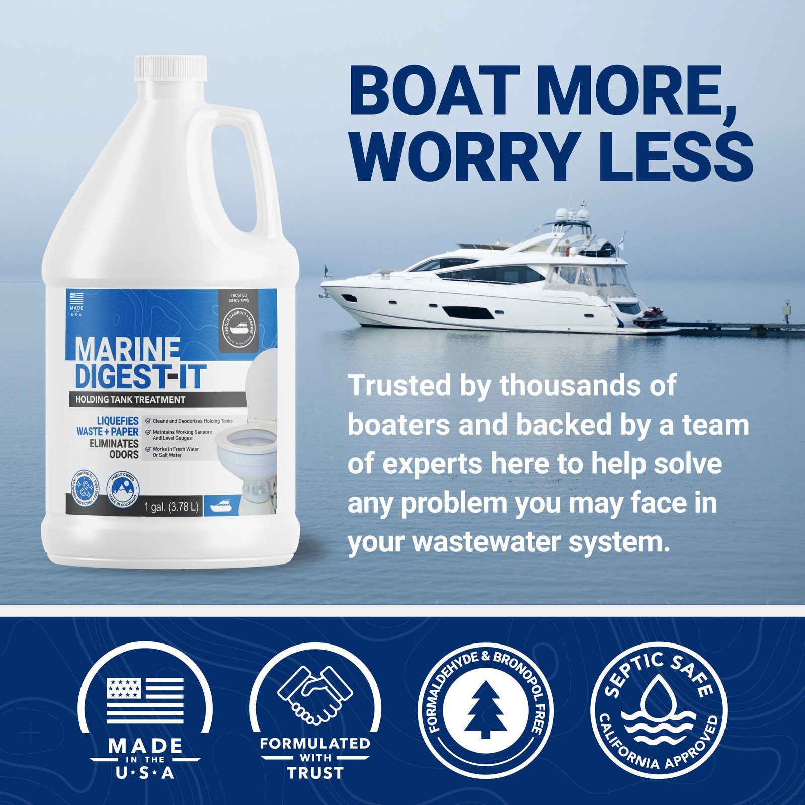 Unique Marine Digest-It Boat Toilet Treatment 128 oz