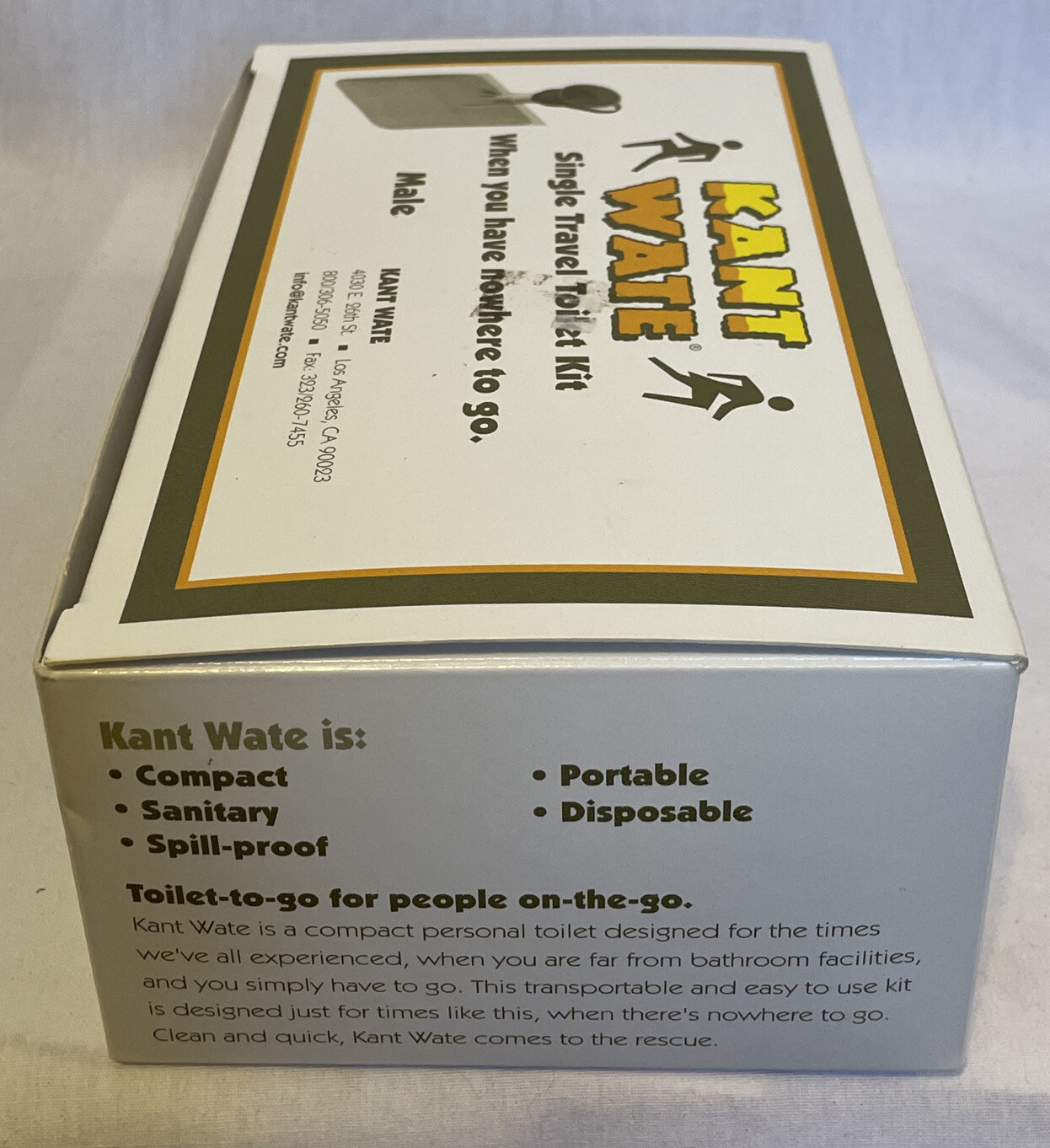 Kant Wate Travel Toilet Male Kit Portable Urinal Funnel Camping 1 Bags/Cleaning