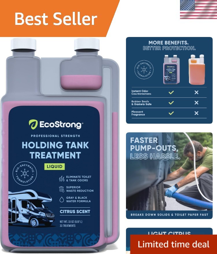 Triple Action RV Black Tank Cleaner – Citrus Odor Eliminator & Waste Digester