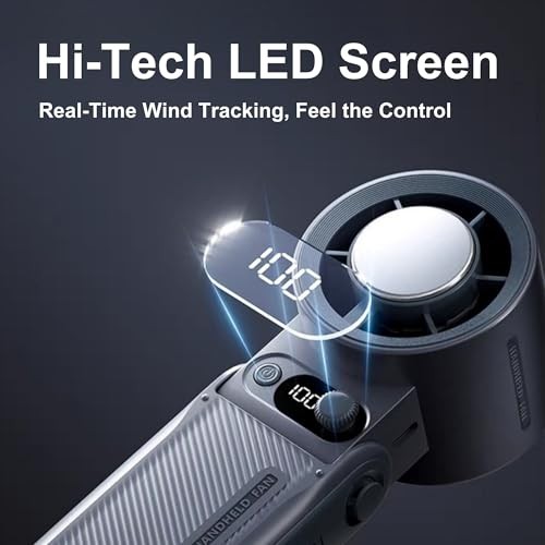 Portable Handheld Fan with Instant Ice-Cooling Technology, 199 Adjustable White